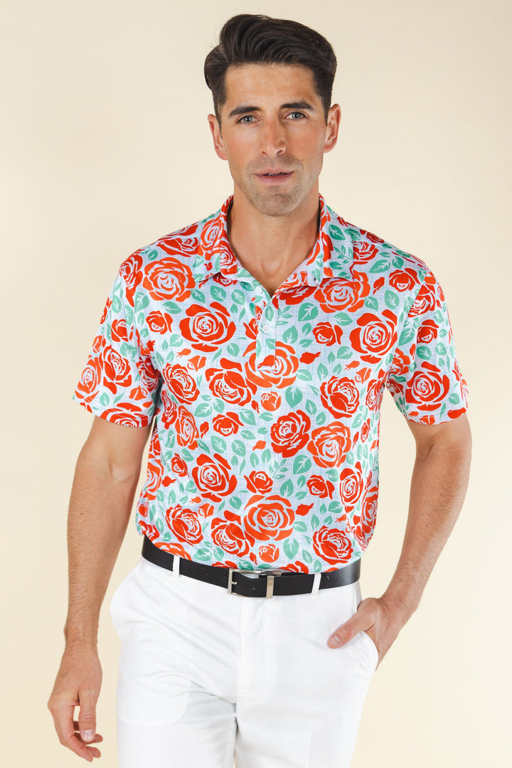 The Win By A Rose | Derby Roses Men’s Polo