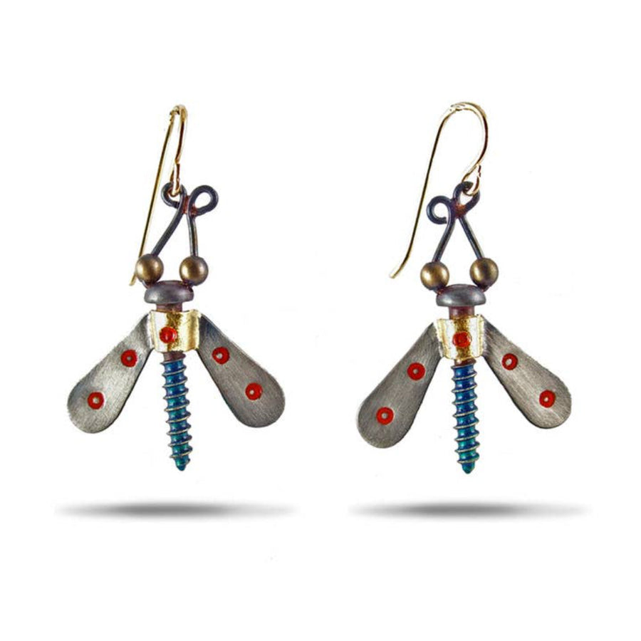 Winged Nut Earrings by Faire 
