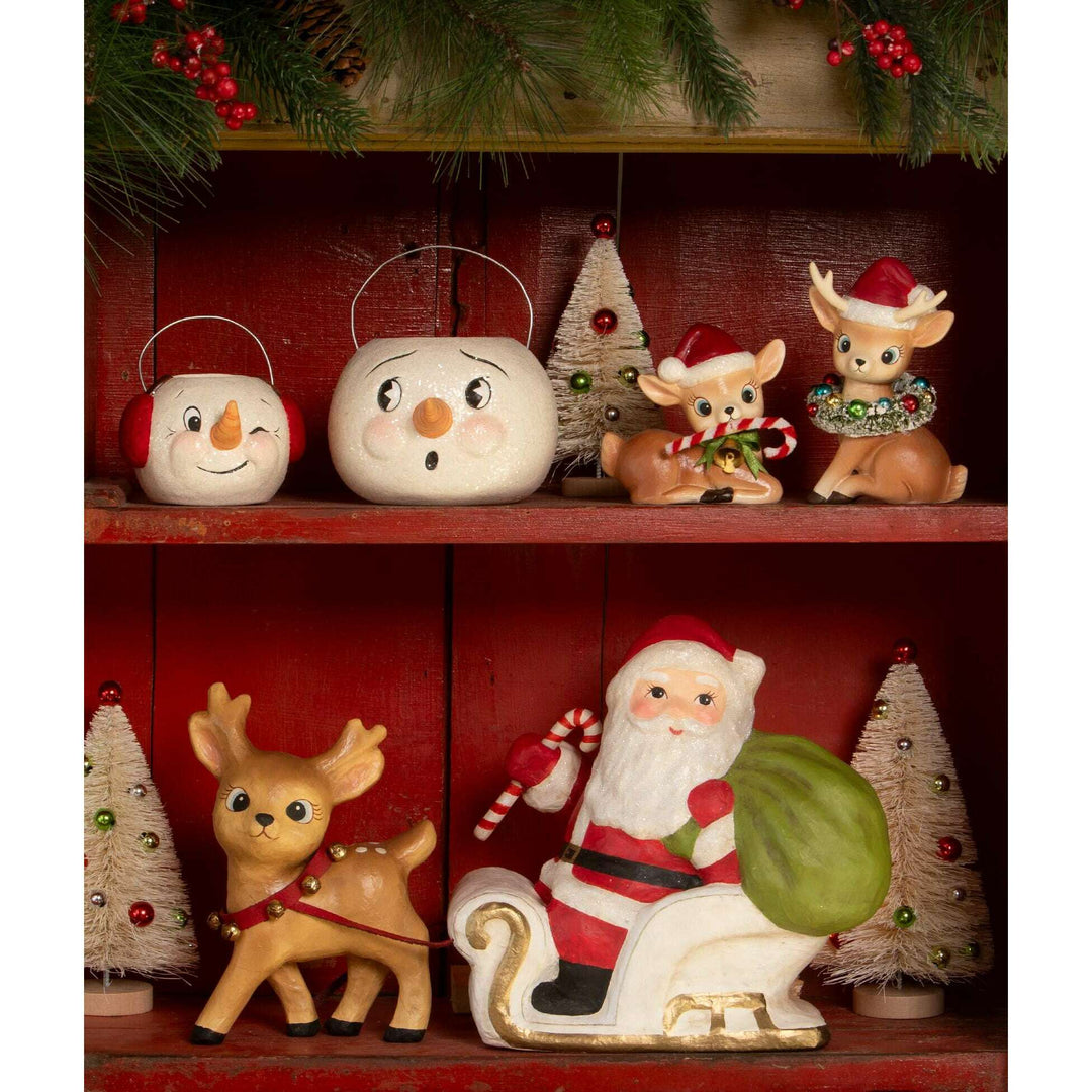 Winking Snowman Bucket by Bethany Lowe Designs, image 4