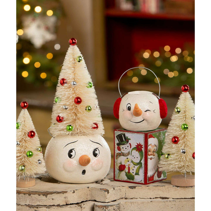 Winking Snowman Bucket by Bethany Lowe Designs, image 5