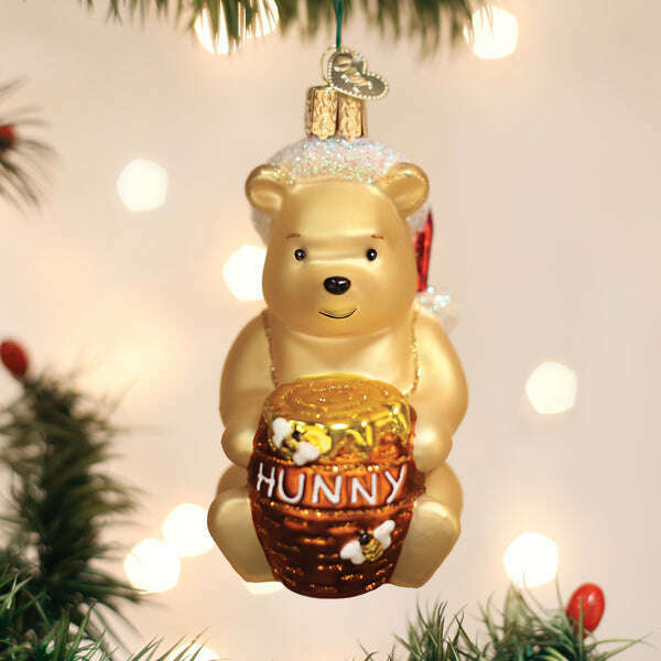 Old World Christmas Winnie-the-Pooh Blown Glass Ornament