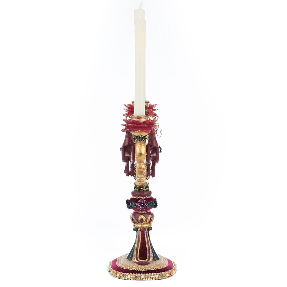 Winter Balsam and Berry Candelabra with Deer by Katherine's Collection image 1