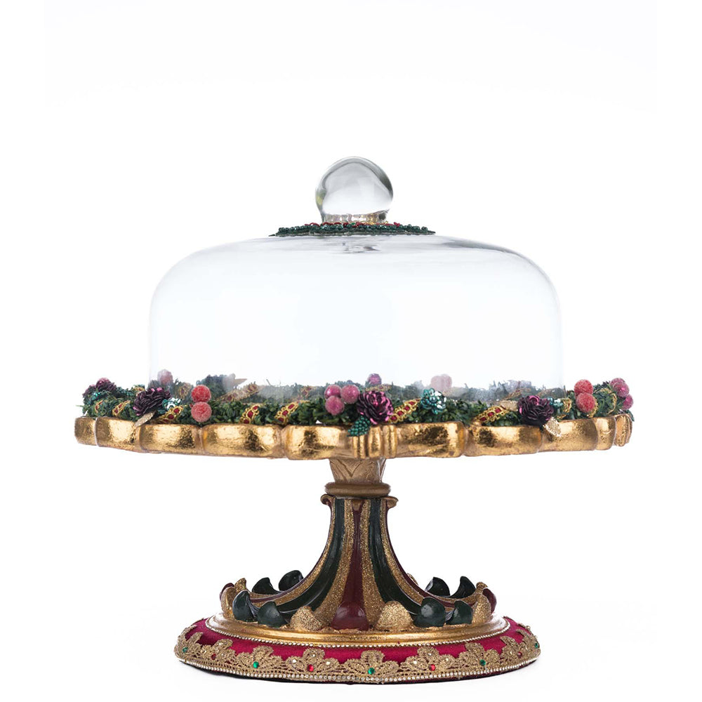 Winter Balsam and Berry Decorative Cloche Serving Piece by Katherine's Collection image 1