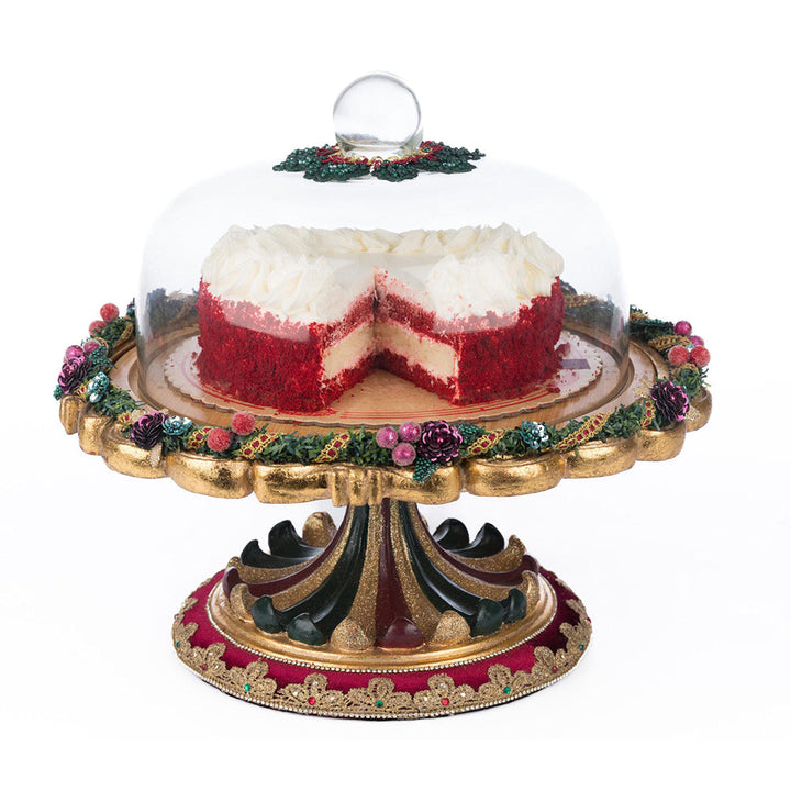 Winter Balsam and Berry Decorative Cloche Serving Piece by Katherine's Collection image 2