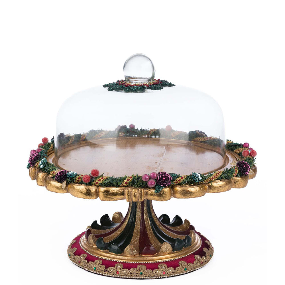 Winter Balsam and Berry Decorative Cloche Serving Piece by Katherine's Collection image