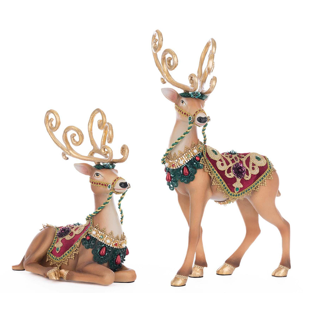 Winter Balsam and Berry Deer Assortment of 2 by Katherine's Collection image