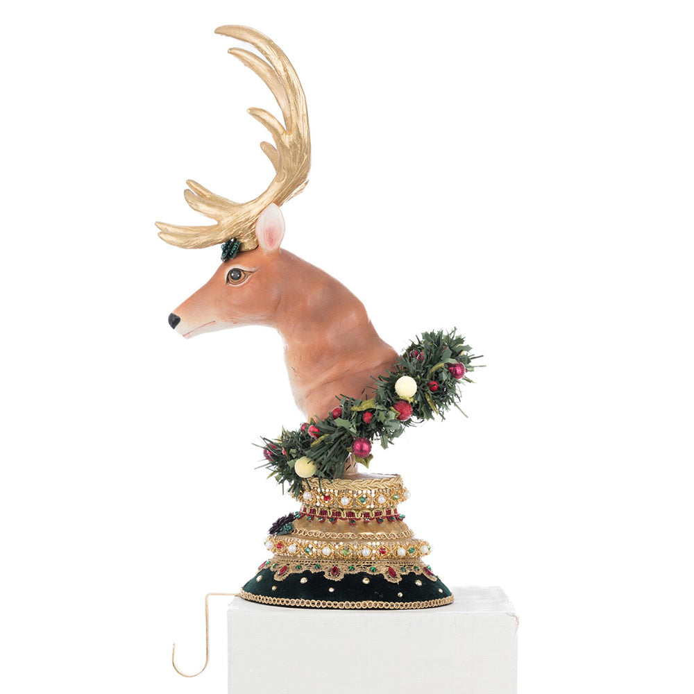 Winter Balsam and Berry Deer Stocking Holder by Katherine's Collection image 2