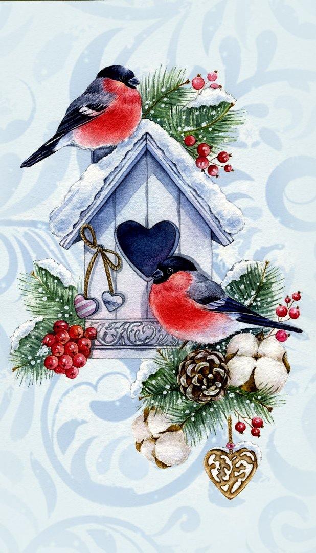 Winter Bullfinches CS2584 15.8 x 27.6 inches Crafting Spark Diamond Painting Kit
