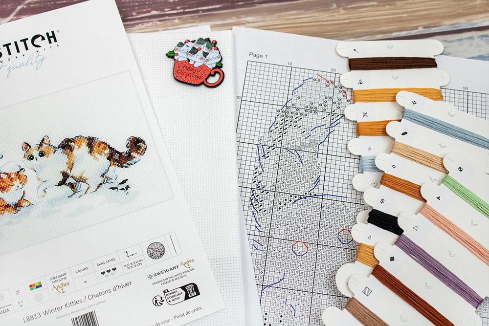 Winter Kitties L8813 Counted Cross Stitch Kit