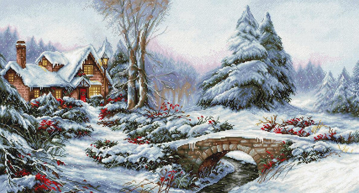 Winter landscape BU5002L Counted Cross-Stitch Kit