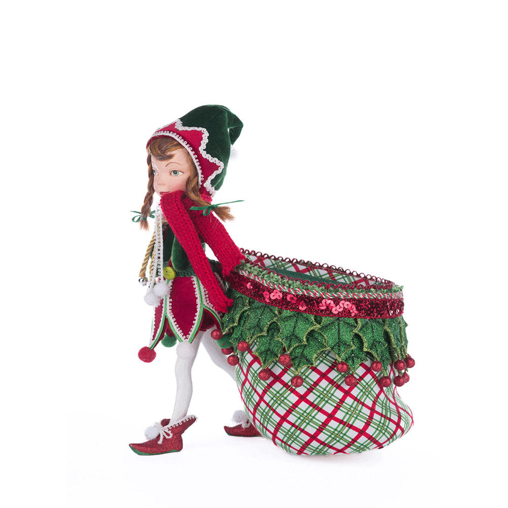 Winter Snowdrop Elf With Bag by Katherine's Collection image 1