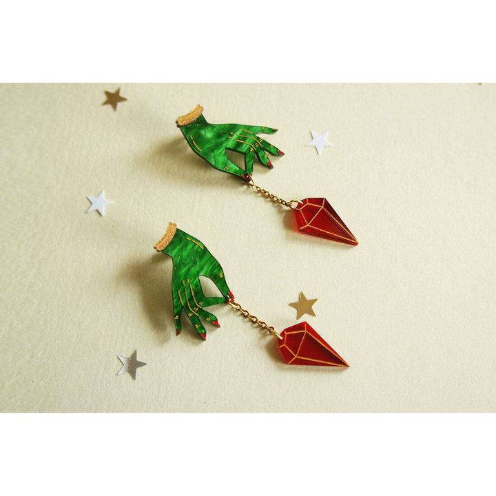 Witch Pendulum Halloween Earrings by Laliblue - Quirks!
