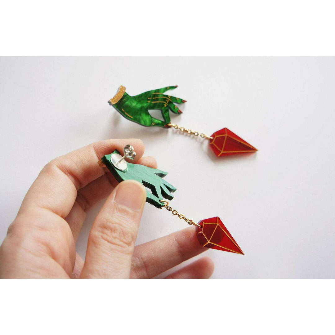 Witch Pendulum Halloween Earrings by Laliblue - Quirks!