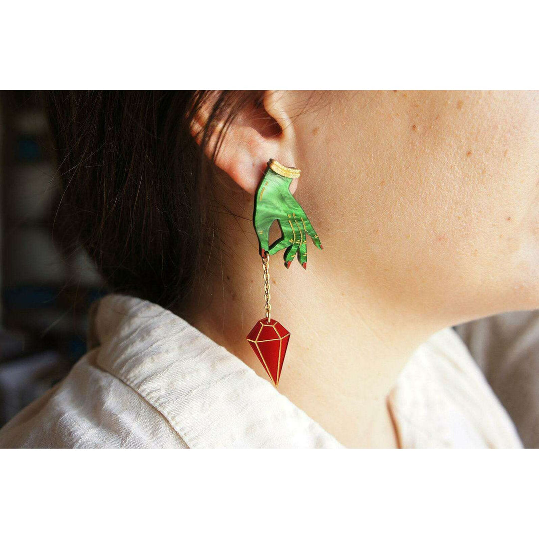 Witch Pendulum Halloween Earrings by Laliblue - Quirks!