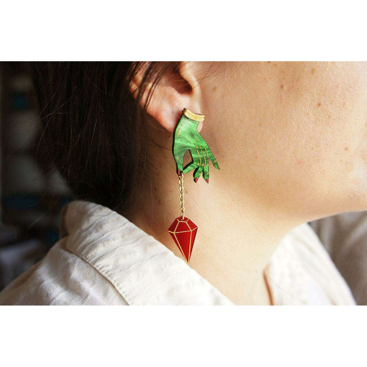 Witch Pendulum Halloween Earrings by Laliblue - Quirks!