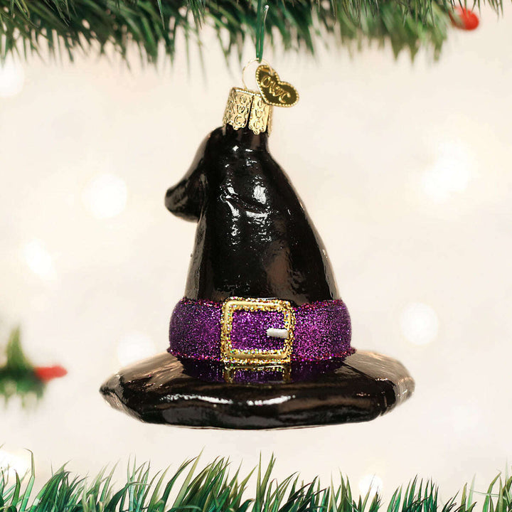 Old World Christmas Witch's Hat Blown Glass Ornament