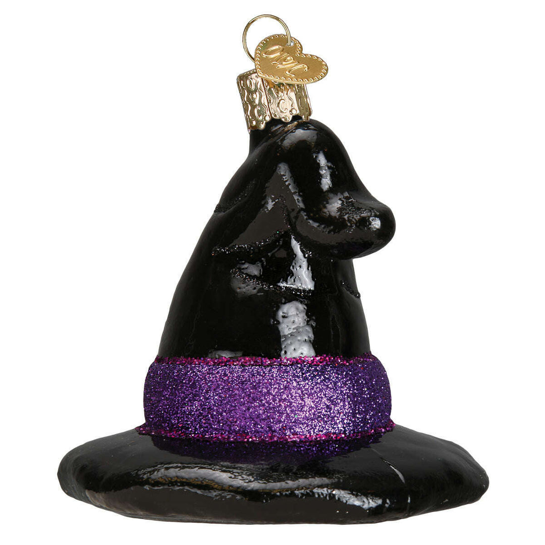 Old World Christmas Witch's Hat Blown Glass Ornament