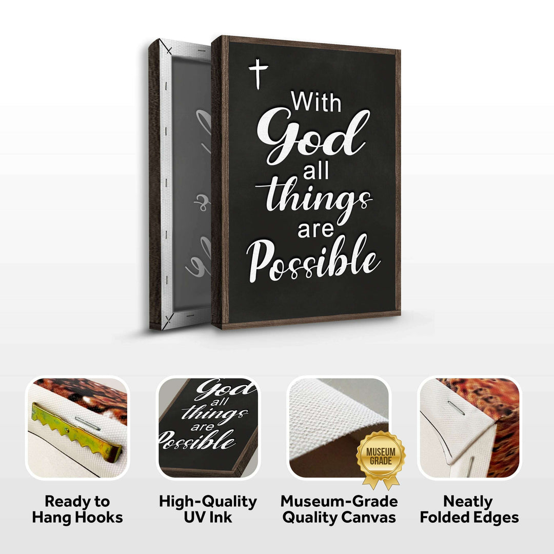 With God All Things Are Possible Faith Sign V