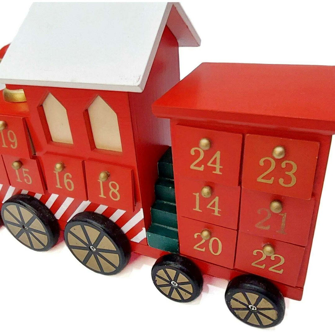 Wizardi Christmas Red Train Advent Calendar F07M14-4-Y01717