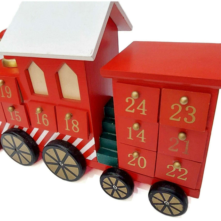 Wizardi Christmas Red Train Advent Calendar F07M14-4-Y01717
