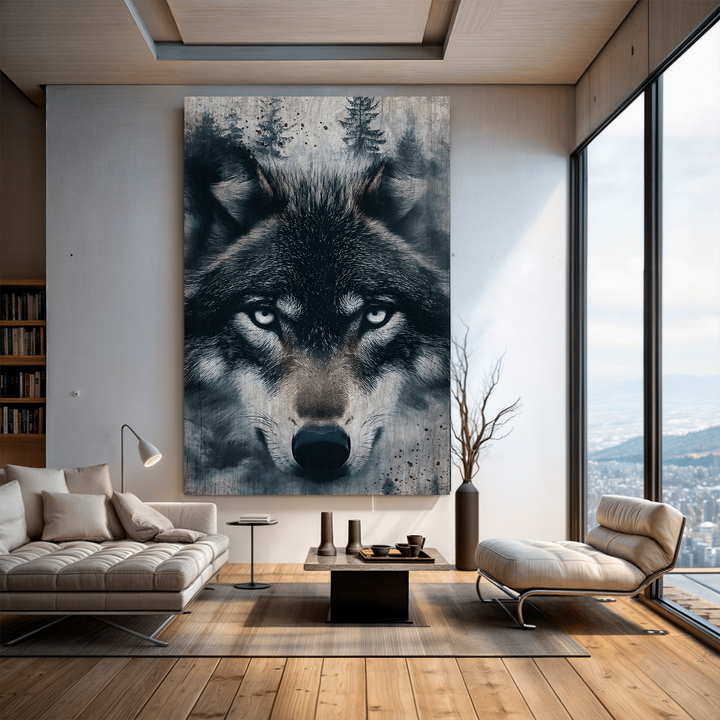 Wolf Double Exposure Wall Art III