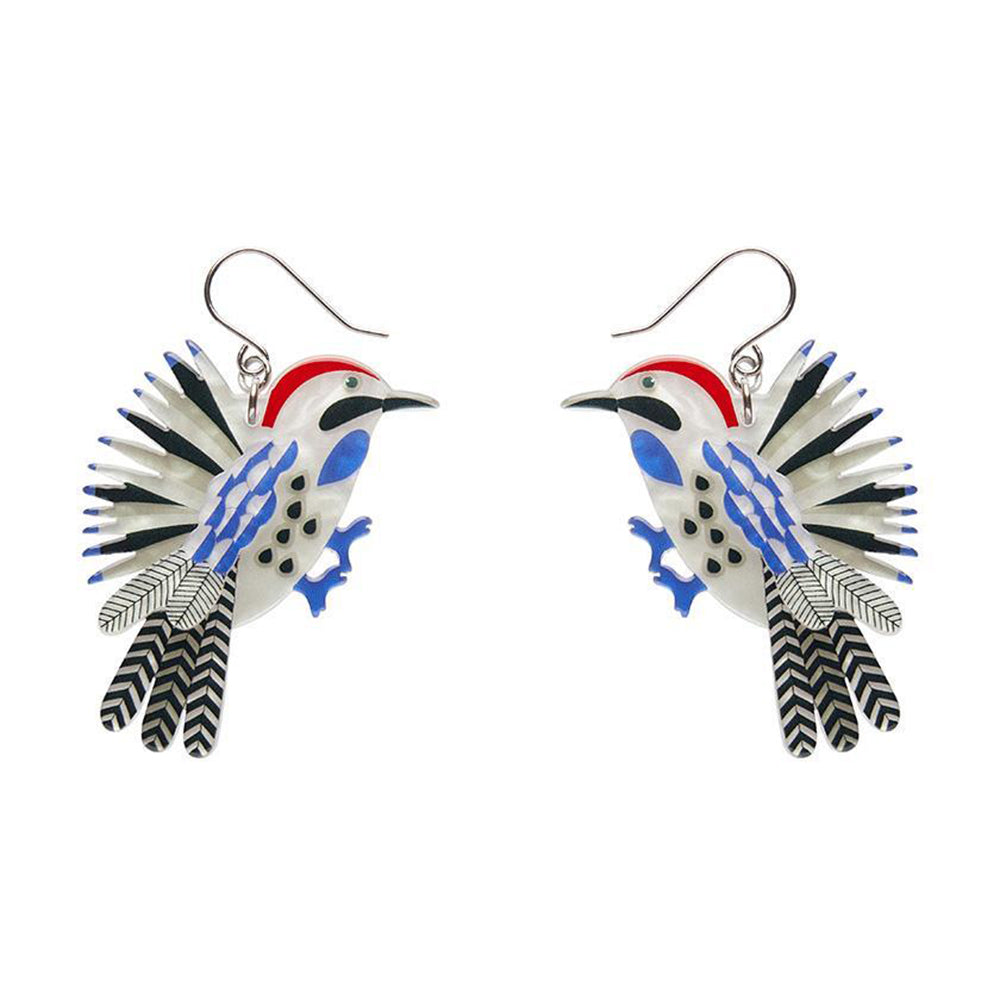 Wondrous Woodpecker Drop Earrings by Erstwilder image