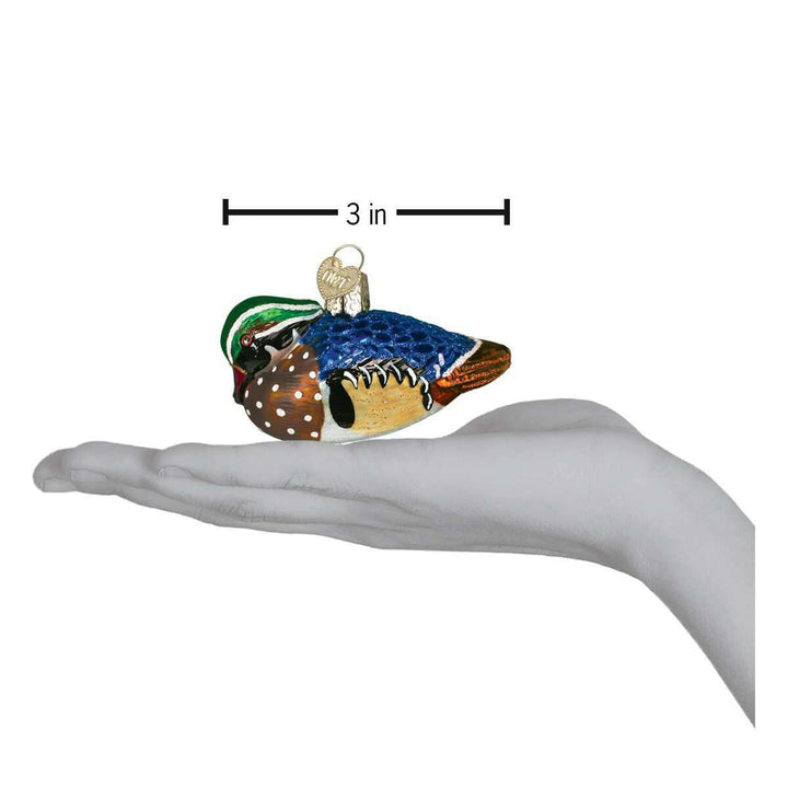 Old World Christmas Wood Duck Blown Glass Ornament