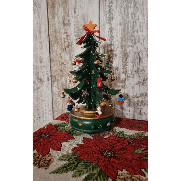 Wooden Christmas tree Wizardi F07M6-20 Green