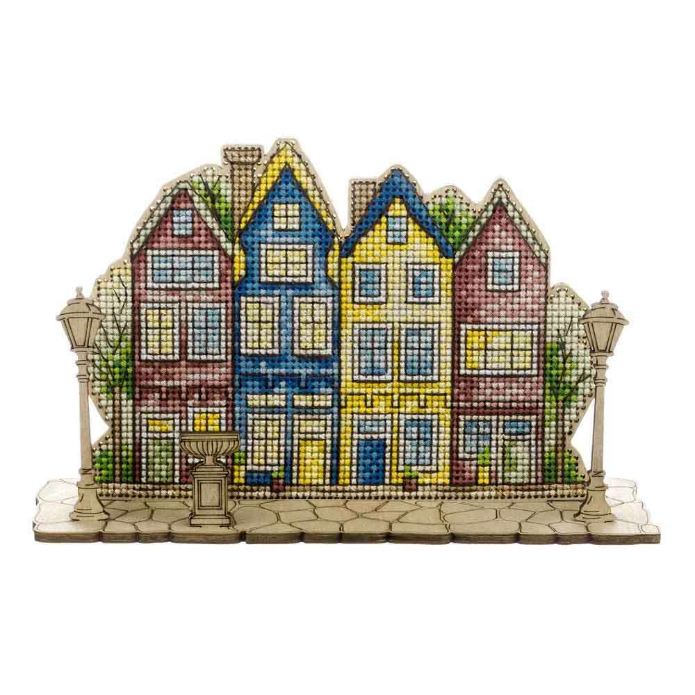 Wooden Cross-Stitch Kit Evening Lights FLW-068