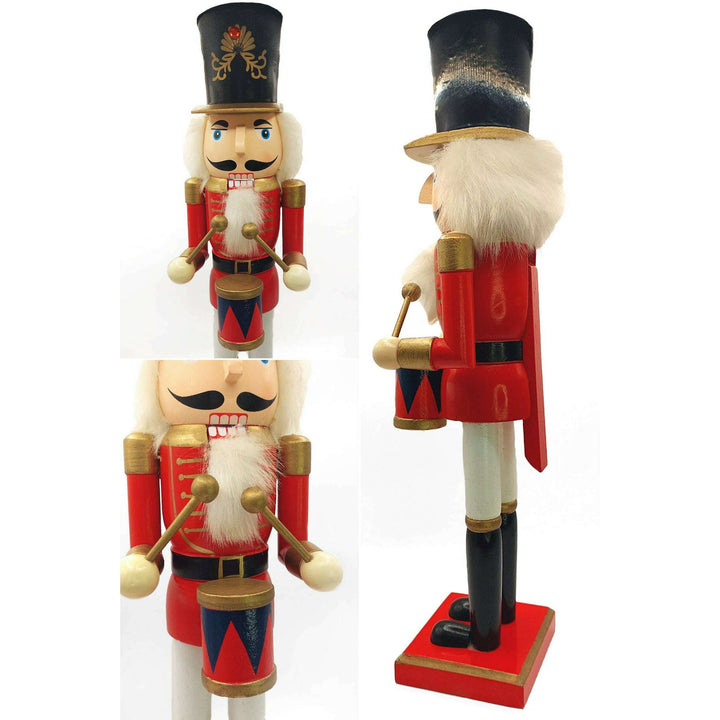 Wooden Drummer Nutcracker Wizardi F07M6-11 Red