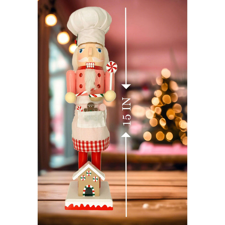 Wooden Gingerbread Chef Nutcracker Wizardi F07M6-5