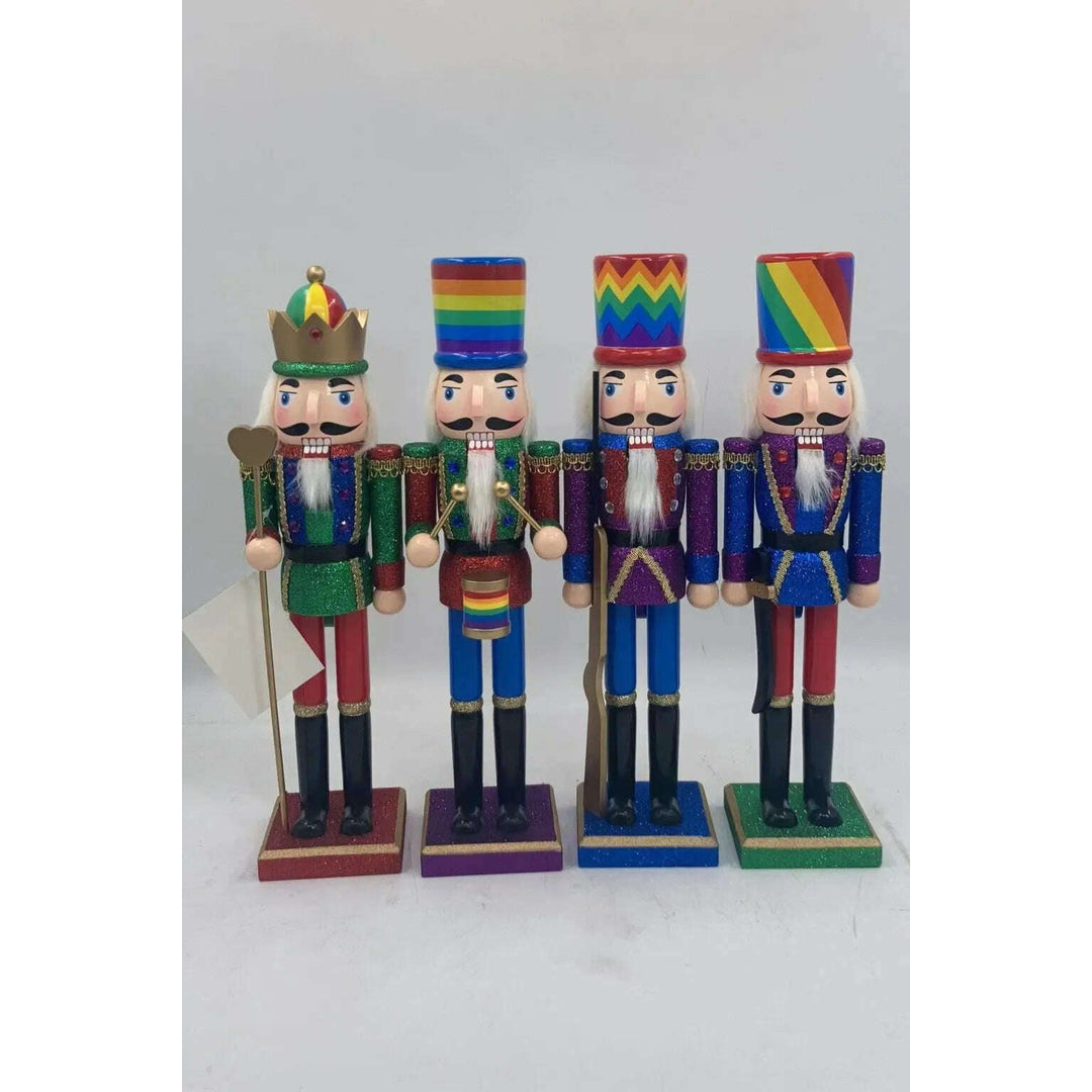 Wooden King Nutcracker with Scepter Wizardi F07M6-10 red stand