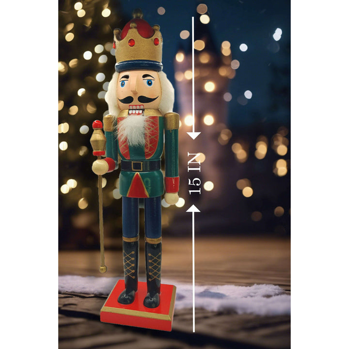 Wooden King Nutcracker Wizardi F07M6-11 Green