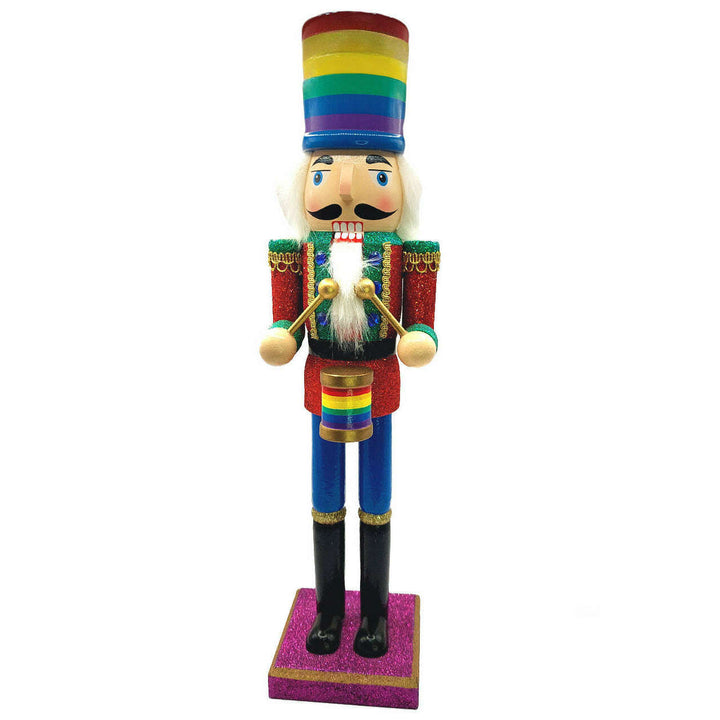 Wooden Pride Drummer Nutcracker Wizardi F07M6-10 purple stand