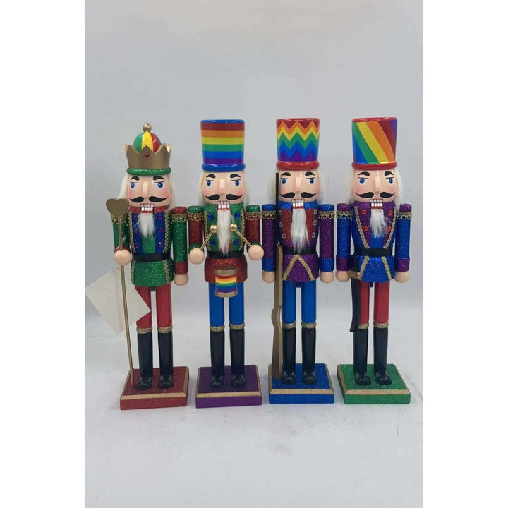 Wooden Pride Drummer Nutcracker Wizardi F07M6-10 purple stand