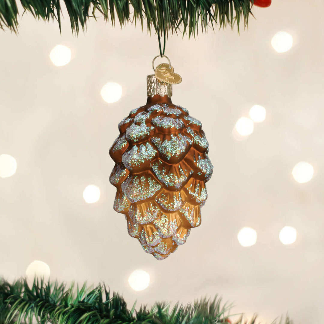 Old World Christmas Woodland Cone Blown Glass Ornament