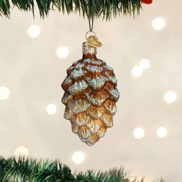 Old World Christmas Woodland Cone Blown Glass Ornament