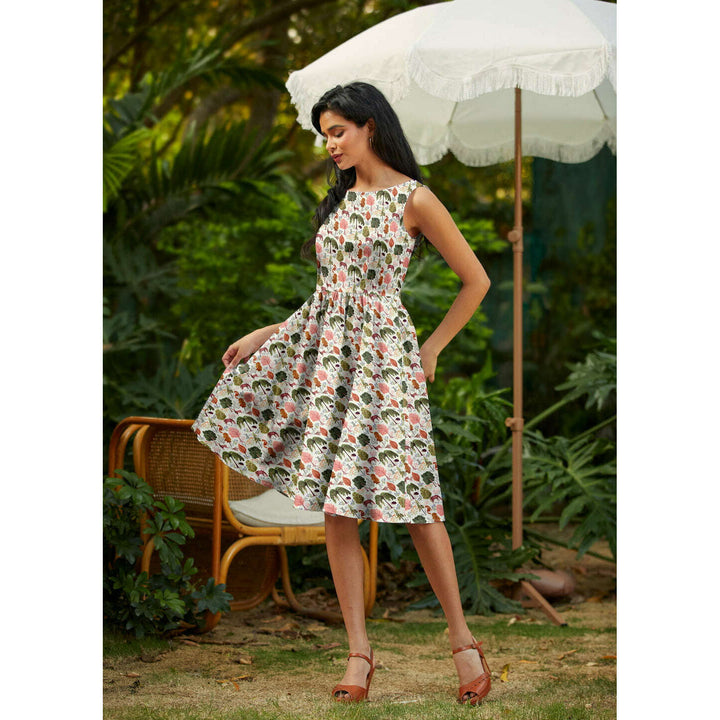 Woodland Vintage Dress in Cream