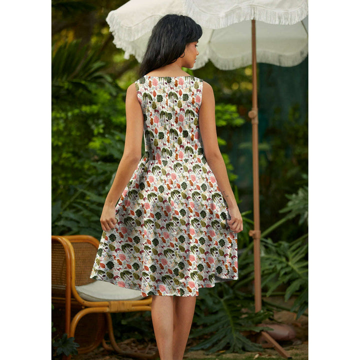 Woodland Vintage Dress in Cream
