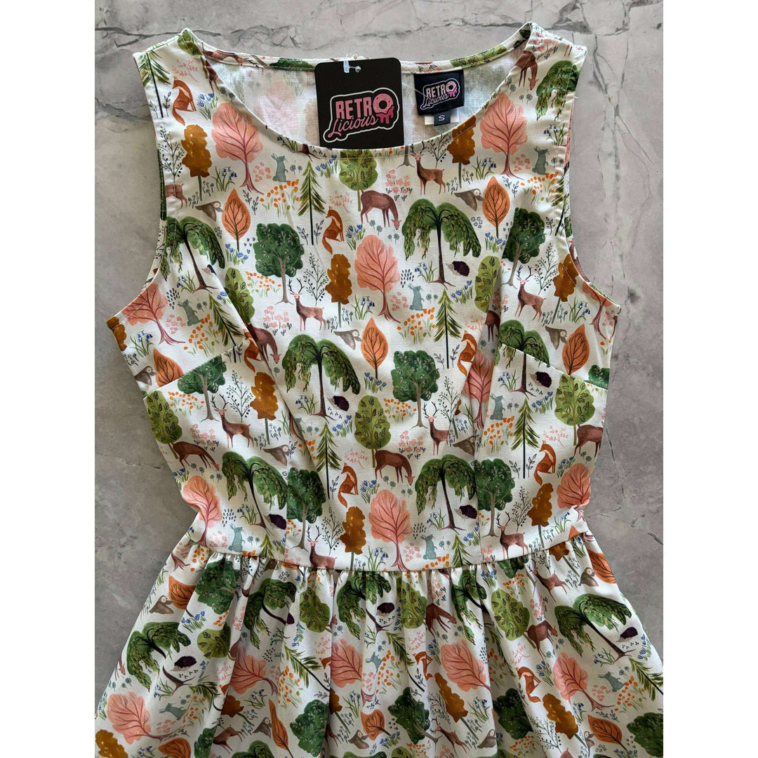 Woodland Vintage Dress in Cream