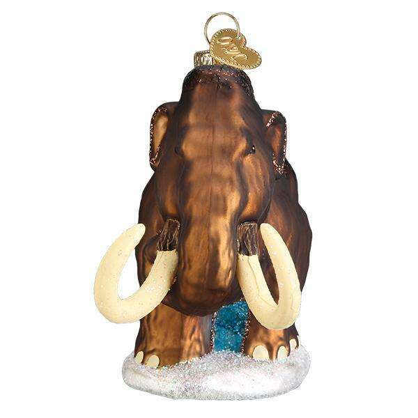 Old World Christmas Woolly Mammoth Blown Glass Ornament