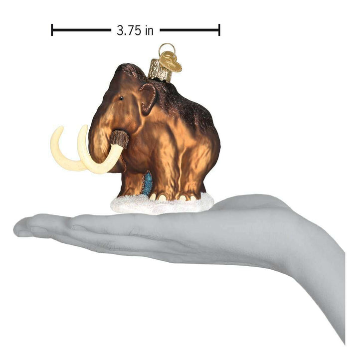 Old World Christmas Woolly Mammoth Blown Glass Ornament