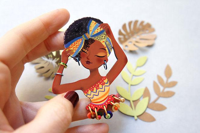 World Day of African Culture brooch by LaliBlue - Quirks!