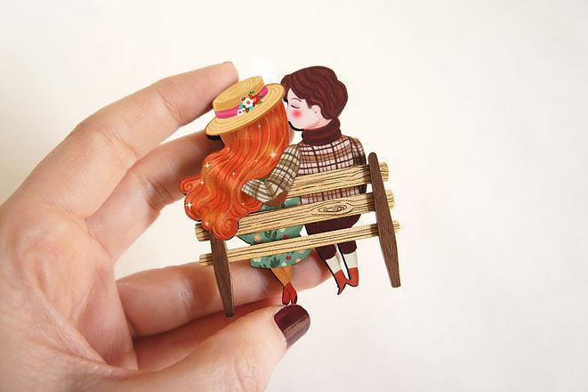 World Kiss a ginger Day Brooch by LaliBlue - Quirks!