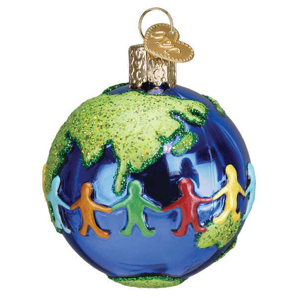Old World Christmas World Peace Blown Glass Ornament