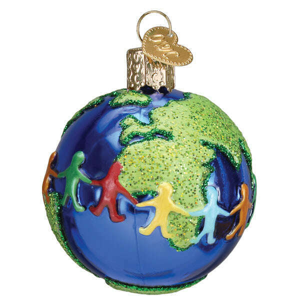 Old World Christmas World Peace Blown Glass Ornament