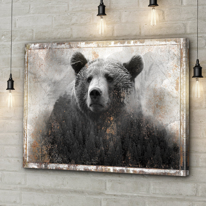 Animals Forest Bear Brown Canvas Wall Art