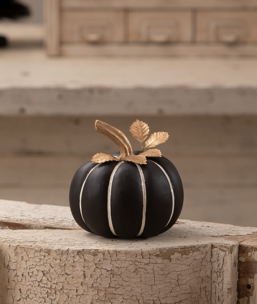 Small Pinstripe Pumpkin by Bethany Lowe Designs, halloween decor