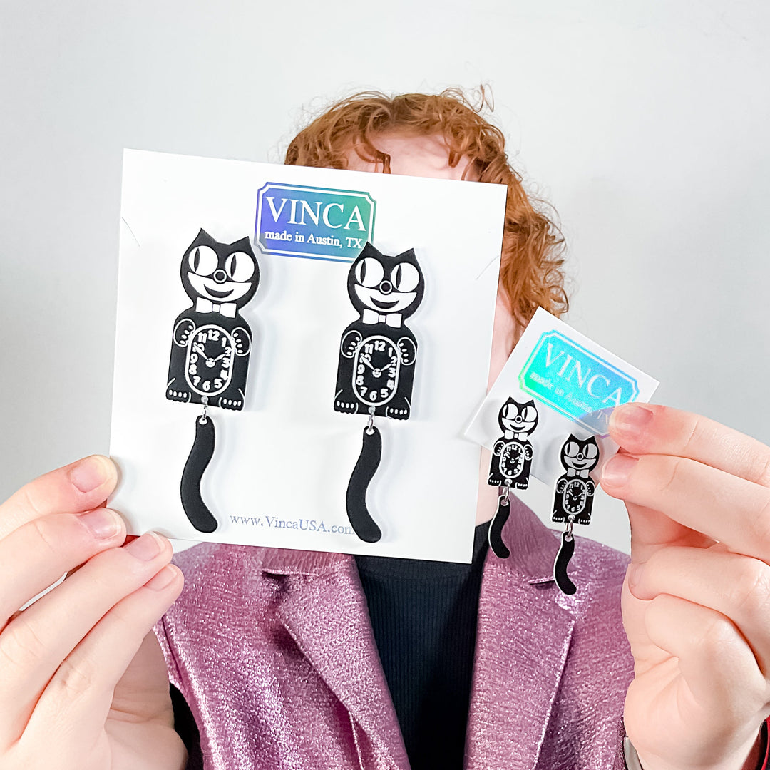 Cat CLAW-K Earrings Officially Licensed Kit-Cat Klock ® (regular sized)