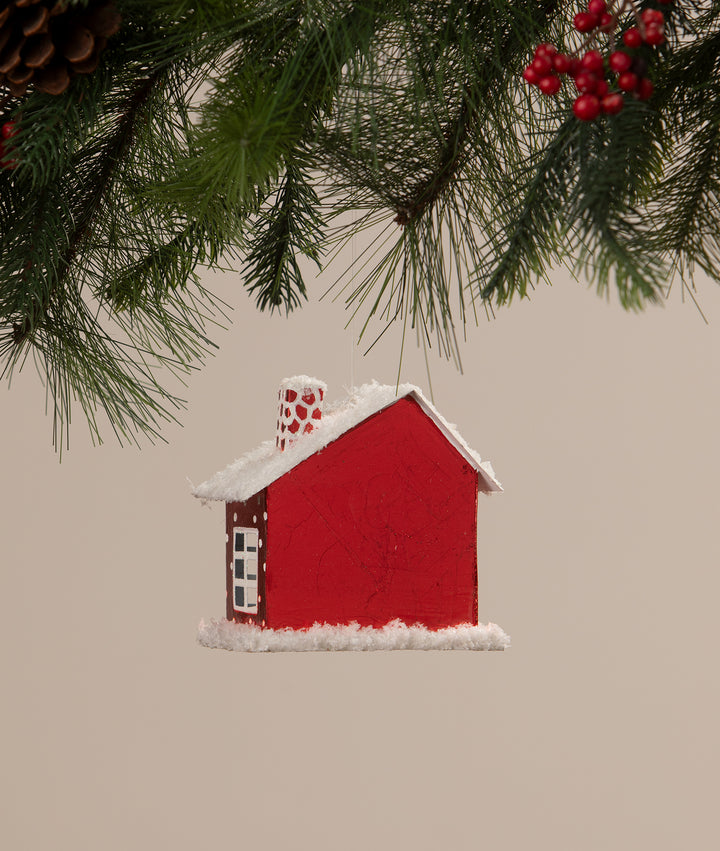 Polka Dot Tin House Ornament by Bethany Lowe Designs, image 2